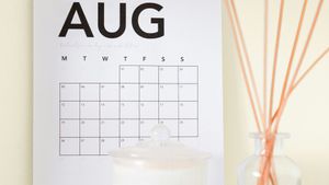 A calendar showing August